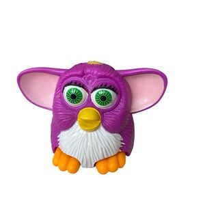 Vintage Furby plastic toy from the 1998 McDonald's Happy Meal collection.